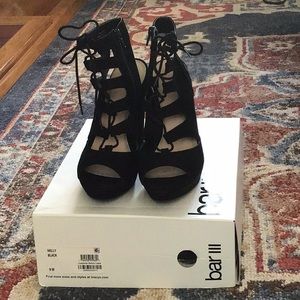 Bar III Nelly Heeled Sandals Black